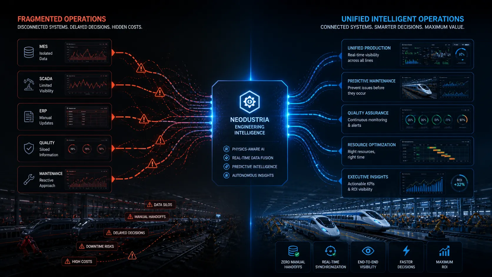 MES, SCADA, and PLC unification with Neodustria physics-aware industrial intelligence